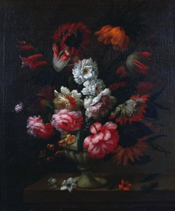 Still life of flowers in an urn