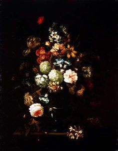 Still Life with Flowers in a Glass Vase