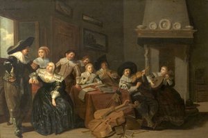 The Music Party by Pieter Jacobsz (attr.to) Codde