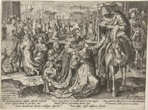 Reconciliation between the Sabines and the Romans (series title) by Pieter Jalhea Furnius