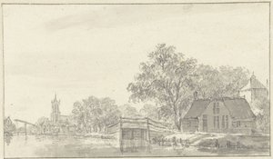 Village Scene with River