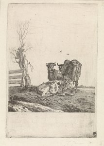 Landscape with Three Cows by Pieter Janson
