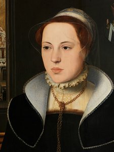 Portrait of Jacquemyne Buuck (detail) by Pieter Jansz. Pourbus