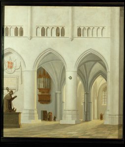 Interior of the Church of Saint Bavo in Haarlem, Netherlands