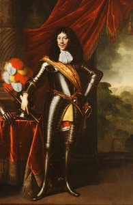 Portrait of a Gentleman, possibly a member of the Hohenzollern, Full-length, in armour by Pieter Nason