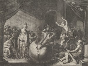 Plate 9: Allegory on the Discord in France, from Caspar Barlaeus, Medicea Hospes, 1638