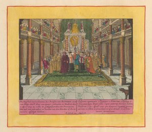 Recognition of Louis Philippe, Prince of Asturias and Son of King Philip V of Spain, 1709 by Pieter Schenk (I)