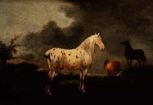 Landscape with a Dapple Grey Horse, c.1670