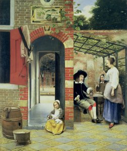 The Courtyard of a House in Delft