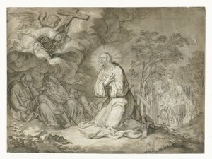 Christ in the Garden of Olives by Pieter de Jode (I)