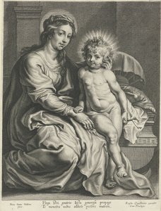 Mary with Christ Child by Cradle