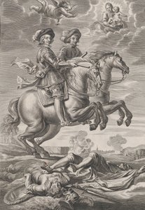 Plate 10: The King of Hungary and Ferdinand on Horseback, from Guillielmus Becanus