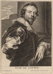 Adam de Coster by Pieter de Jode II after Sir Anthony van Dyck