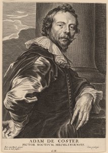 Adam de Coster by Pieter de Jode II after Sir Anthony van Dyck