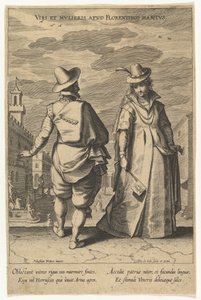 Viri et Mulieris apud Florentinos Habitus, from Fashions of Different Nations by Pieter de Jode I