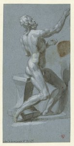 Seated Naked Man, Facing Right by Pieter de Kempener