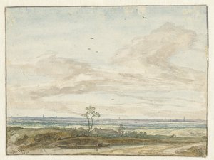 Wide Landscape with a Road Along a Canal by Pieter de Molijn