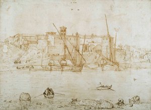 View of the Ripa Grande, Rome by Pieter Bruegel the Elder