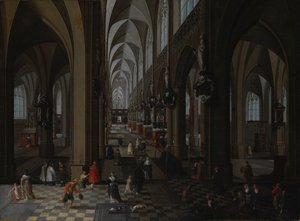Interior of Antwerp Cathedral by Pieter the Elder Neeffs