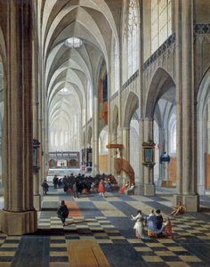 Interior of Antwerp Cathedral (detail) by Pieter the Elder Neefs