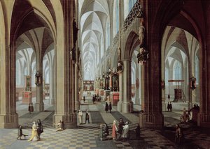 Interior of Antwerp Cathedral by Pieter the Younger Neeffs