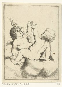 An Angel and a Child on a Cloud by Pieter van Avont