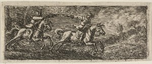 Two Horsemen Fighting
