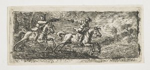 Two Horsemen Fighting by Pieter van Laer