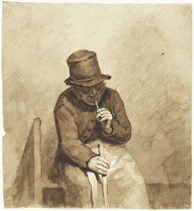 Seated Smoking Man