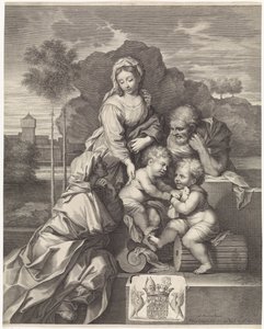 Holy Family with Elizabeth and John the Baptist by Pieter van Schuppen