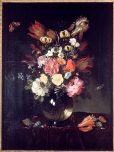 Vase and flowers, 1655 by Pieter van de Venne