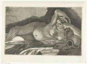 Reclining Female Nude by Pieter van den Berge