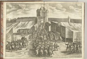 Entry of Archduke Ernest at a City Gate of Brussels, 1594 by Pieter van der Borcht (I) (attributed to)