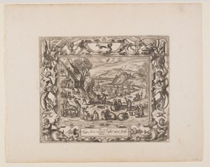 December, from The Twelve Months by Pieter van der Borcht