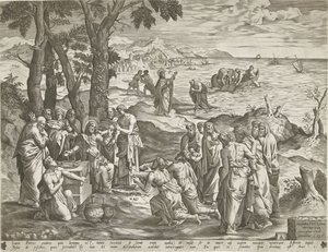 Miraculous Catch of Fish and Feeding of the Multitude by Pieter van der Heyden