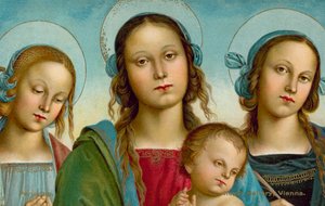Virgin and Child between Saints Rosa and Catherine by Pietro (after) Perugino