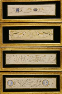 Four designs for friezes, c.1823 by Pietro (attr. to) Ghinelli