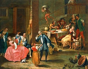 The Picnic in the Country by Pietro (circle of) Longhi