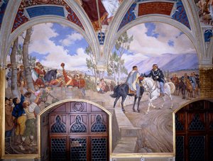 Victor Emanuel II Meeting Giuseppe Garibaldi at Teano by Pietro Aldi