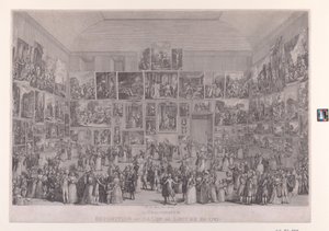 Exposition at the Louvre Salon in 1787 by Pietro Antonio Martini