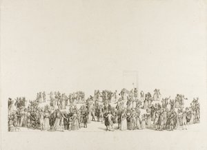 The Exhibition at the Salon du Louvre in 1787 by Pietro Antonio Martini