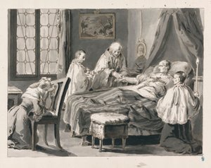 Extreme Unction from The Seven Sacraments by Pietro Antonio Novelli