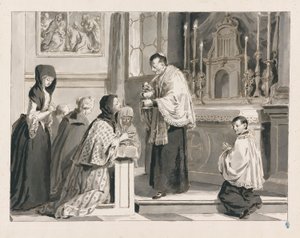 Holy Communion or The Eucharist from The Seven Sacraments by Pietro Antonio Novelli