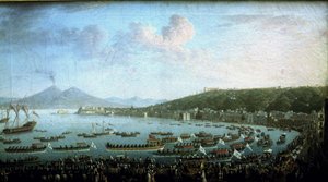 The Bay of Naples on the Day of the Departure of Charles III by Pietro Fabris