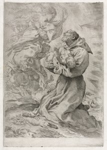 The Vision of St. Francis of Assisi by Pietro Faccini