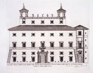 Palazzo Serenissima, Casa Medici, on the Pincio Hill, Rome, from 