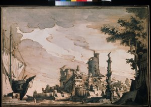 View of a Port by Pietro Gonzaga