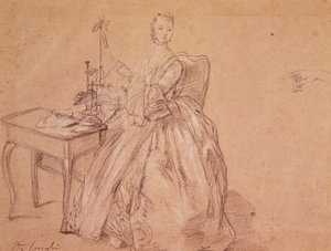 A woman spinning by Pietro Longhi