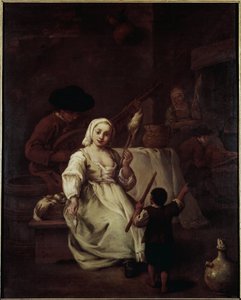 The Spinner by Pietro Longhi