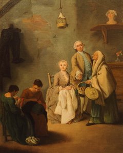 The Seller of Bussolai (Venetian Sweets) by Pietro Longhi